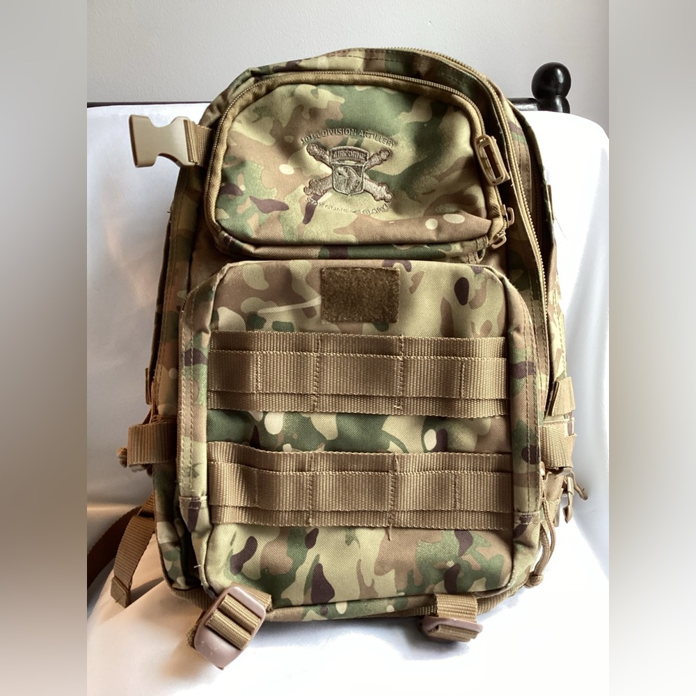 101st Division Airborne Artillery Camo Backpack